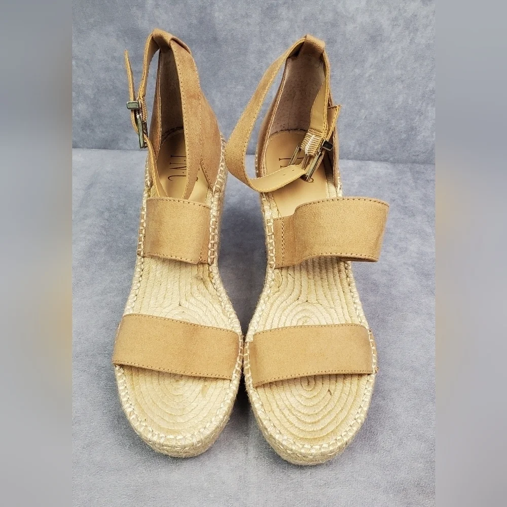 INC Womens Catiana Platform Ankle Strap‎ Wedge Sandals Size 8.5M